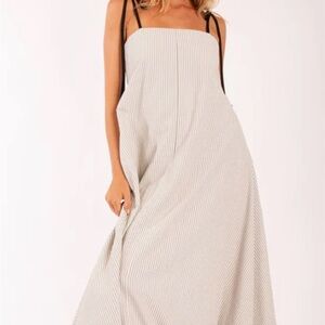 Striped Black and White Maxi Dress